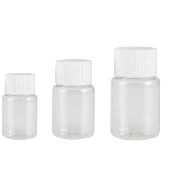 10PCS Plastična PET Jasno Prazno Pečat Steklenice 15ml 20ml 30 ml 50 ml Trdno v Prahu Medicine Tabletke Kemijsko Posodo Reagenta v Viali