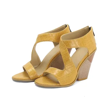 MEMUNIA 2020 vroče prodaje ženske sandale zadrgo poletnih visokih petah klini sandali vrhunska moda obleko čevlje, ženska big velikost 48