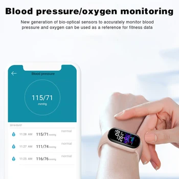 Novi M5 Smart Manšeta Krvni Tlak/Monitor Srčnega utripa/Pedometer USB Charge Športna Zapestnica Zdravje, Fitnes Zapestnica Smartwatch