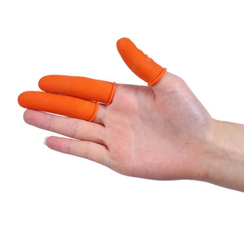 100 kozarcev/veliko Zgostitev Antislip prst rokavice iz lateksa za Enkratno uporabo prst posteljice za varovanje zdravja nestrupeno Točka opomba prst določa
