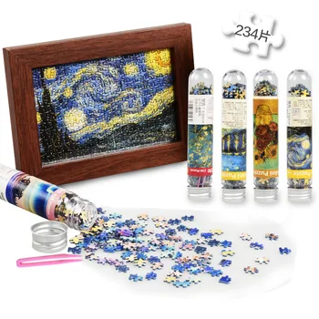 DIY Ustvarjalne Mini Cev Žep Puzzle 234 Kosov Van Gogh Svetovno Znane Slike Krajine Dekoracijo Anime Uganke Plakat
