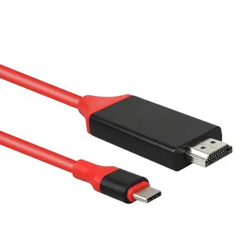 2m Avdio Kabel Tip-C Moški HDTV HDMI-združljiv Moški Pretvornik za MacBook Samsung Galaxy S9/S8/Opomba 9 Huawei Adapter
